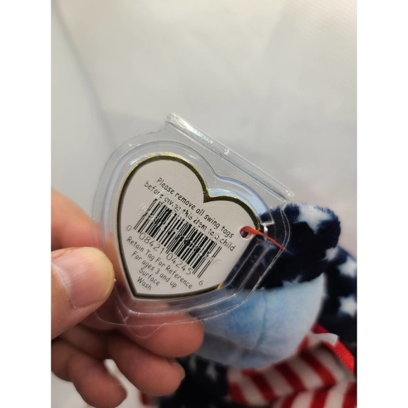 Ty Beanie Baby Spangle Blue Face Bear - Picture 7 of 8